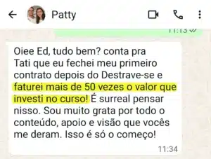 Depoimento de aluna