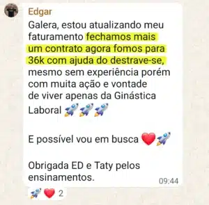 Depoimento de aluna